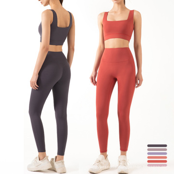 Athletic Gym Sports Wear Set Women Compression Two Piece Yoga Set Women Butt Lifter Yoga Suit Sport Wear